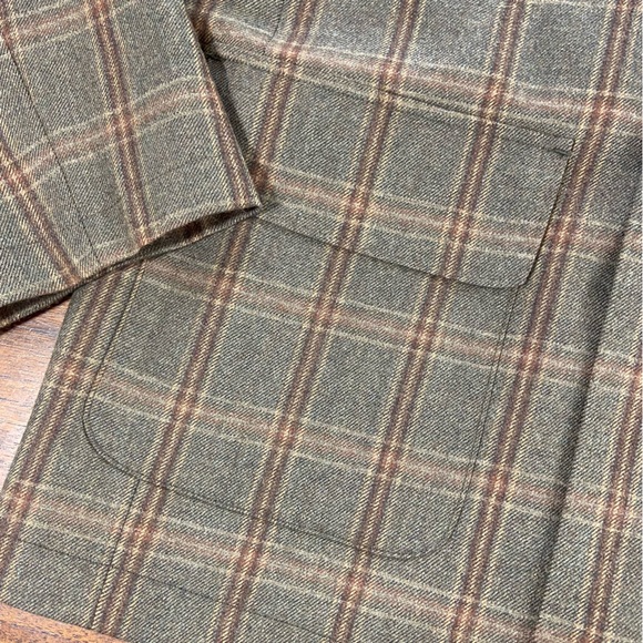 Trevero Tre Vero Mens Wool Plaid Jacket Blazer Double Breasted XLarge XL Coat - Picture 10 of 16